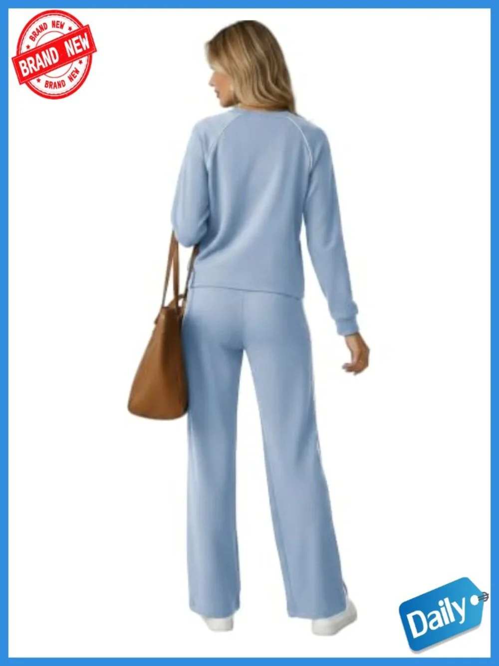 2 Piece Lounge Set Women Matching Wide Leg Pants Outfit Travel